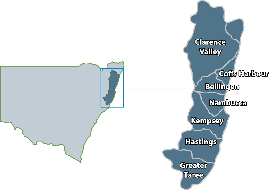 Mid North Coast Map