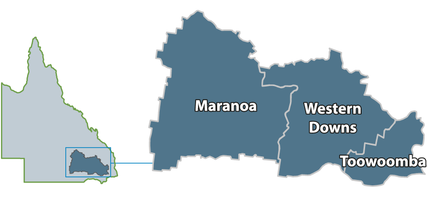Toowoomba and Surat Basin Map