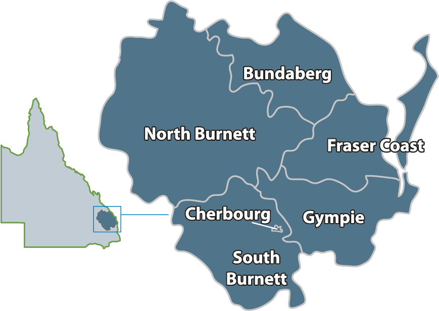 Wide Bay-Burnett Map